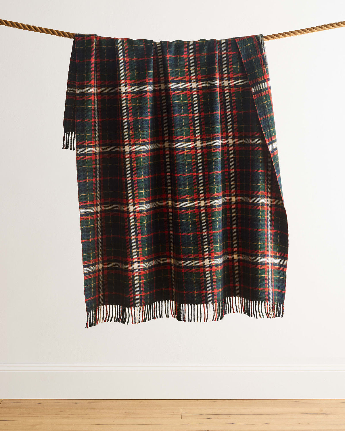 54" x 60" Fireside Throw- Laurel Green/Red
