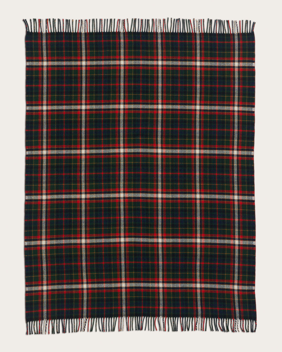 54" x 60" Fireside Throw- Laurel Green/Red