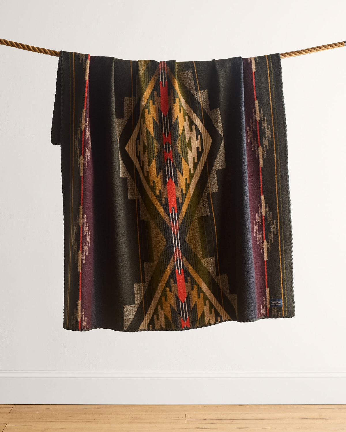 54x64" Tumalo Throw Blanket- Olive multi color