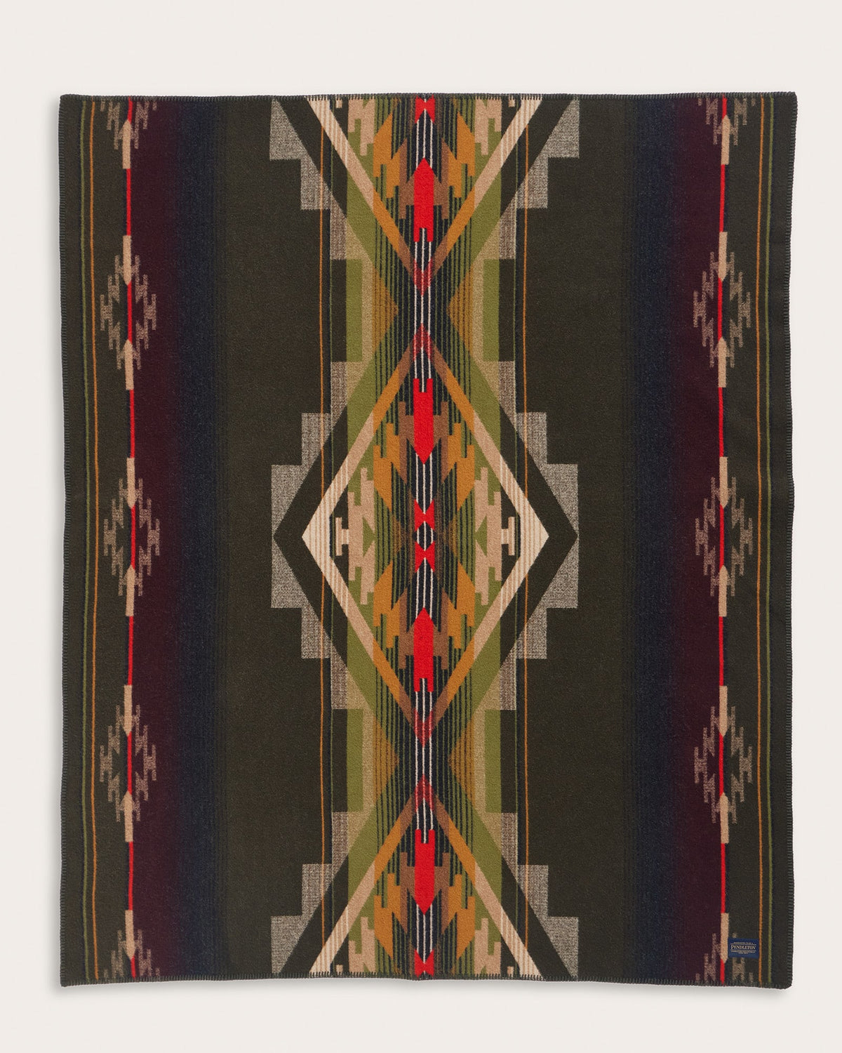 54x64" Tumalo Throw Blanket- Olive multi color