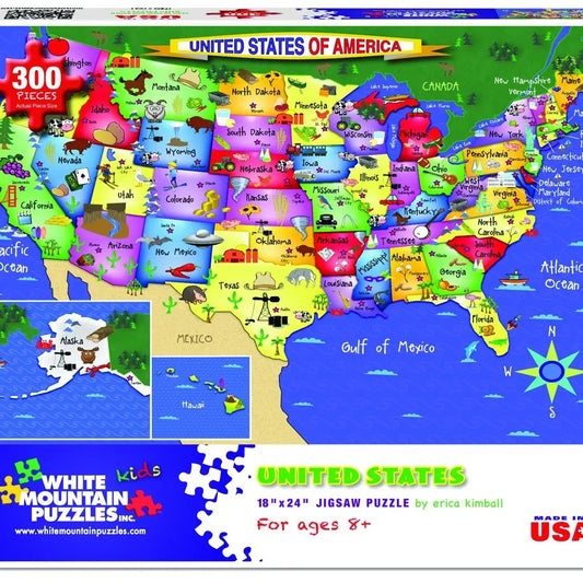 18x24" United States of America - 300 Piece Jigsaw Puzzle