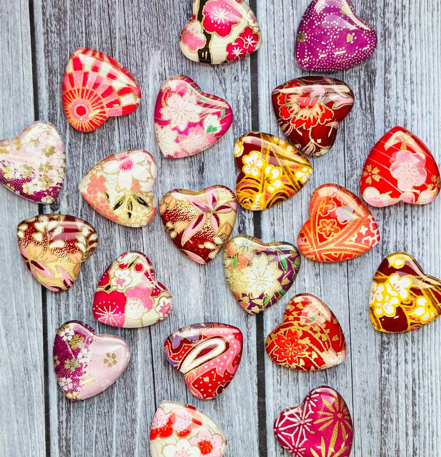 Magnet: Japanese Chiyogami Heart Shaped - Single BEST SELLER