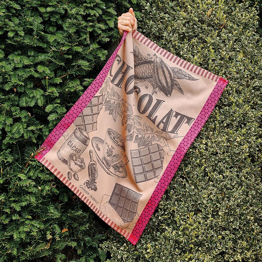22“x 30” Tasse De Chocolat Fuchsia Kitchen Towel