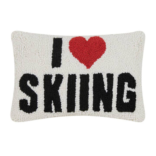 I Love Skiing Hook Pillow