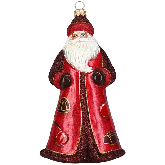 Chocoholic Santa Ornament