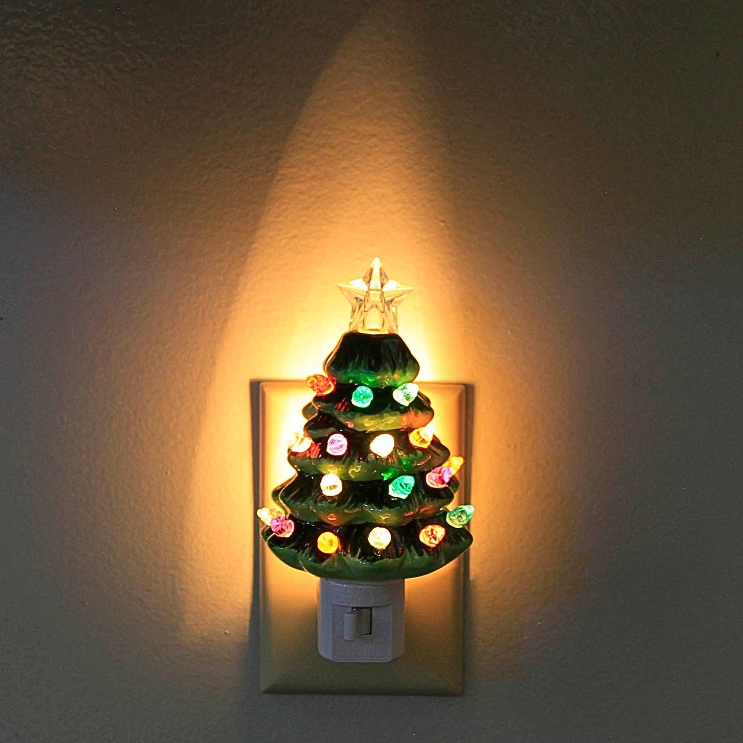 Roman Inc 6in Ceramic Tree Night Light
