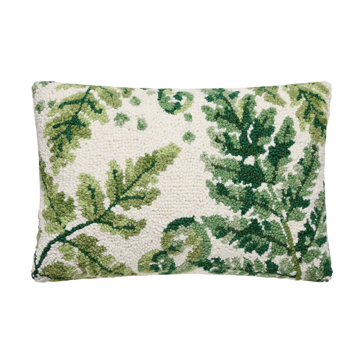Green Ferns Hook Pillow - Sally Eckman Roberts