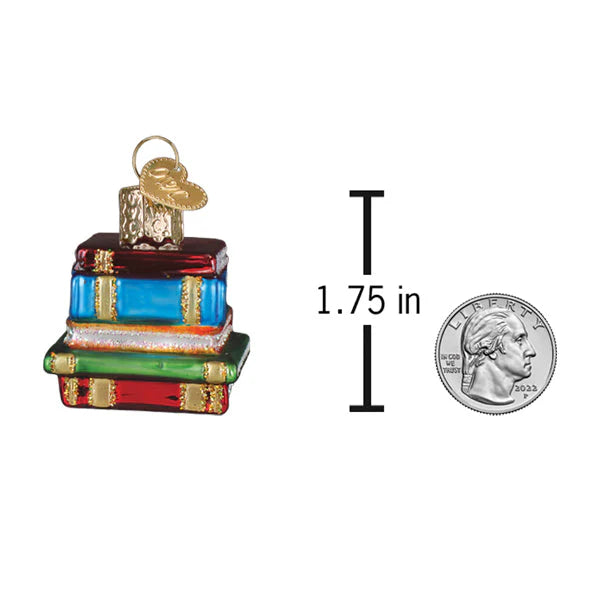 1.75" Mini Stack of Books Ornament