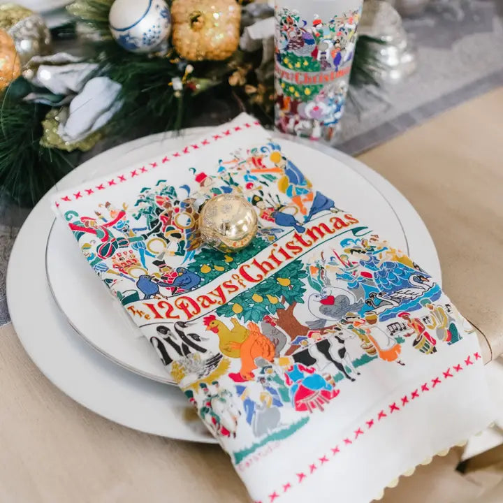 12 Days of Christmas Dish Towel