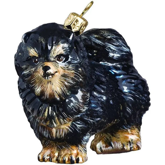 Pomeranian Black & Tan Orn.-Black/Tan Ornament