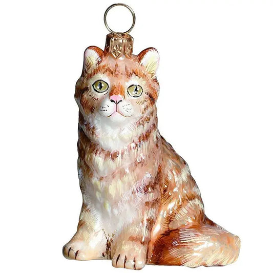 Maine Coon Red Ornament