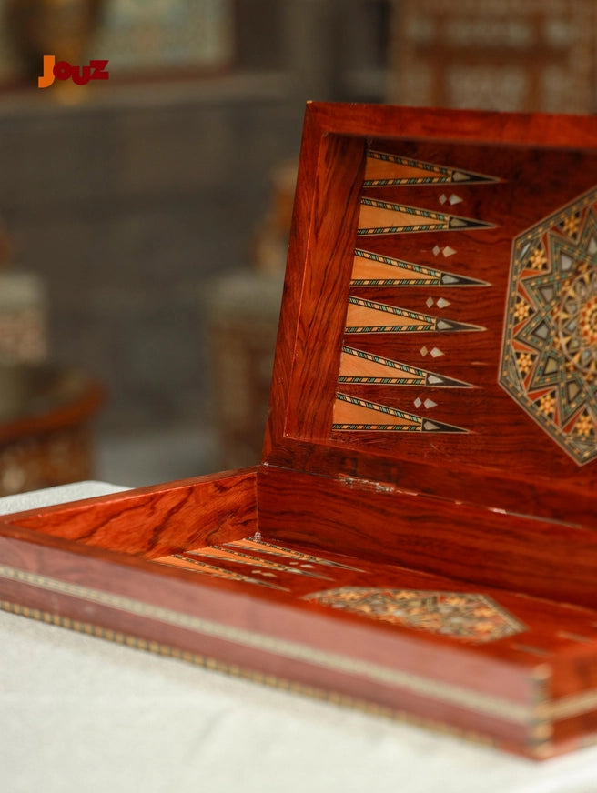 20" Luxury Syrian Mosaic Inlaid Backgammon Set- Large Size