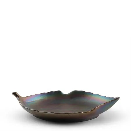 Rainbow Luster Leaf Plate