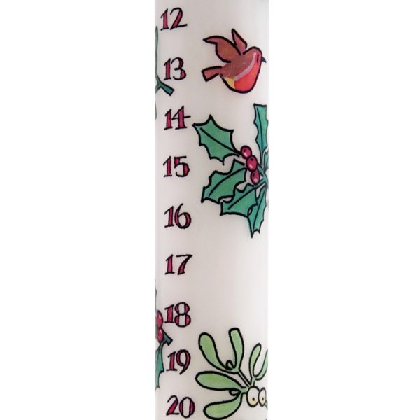 Holly and Ivy Advent Dinner Candle