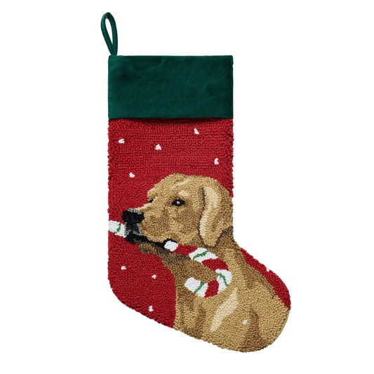 Lab W/Candy Cane Hook Stocking
