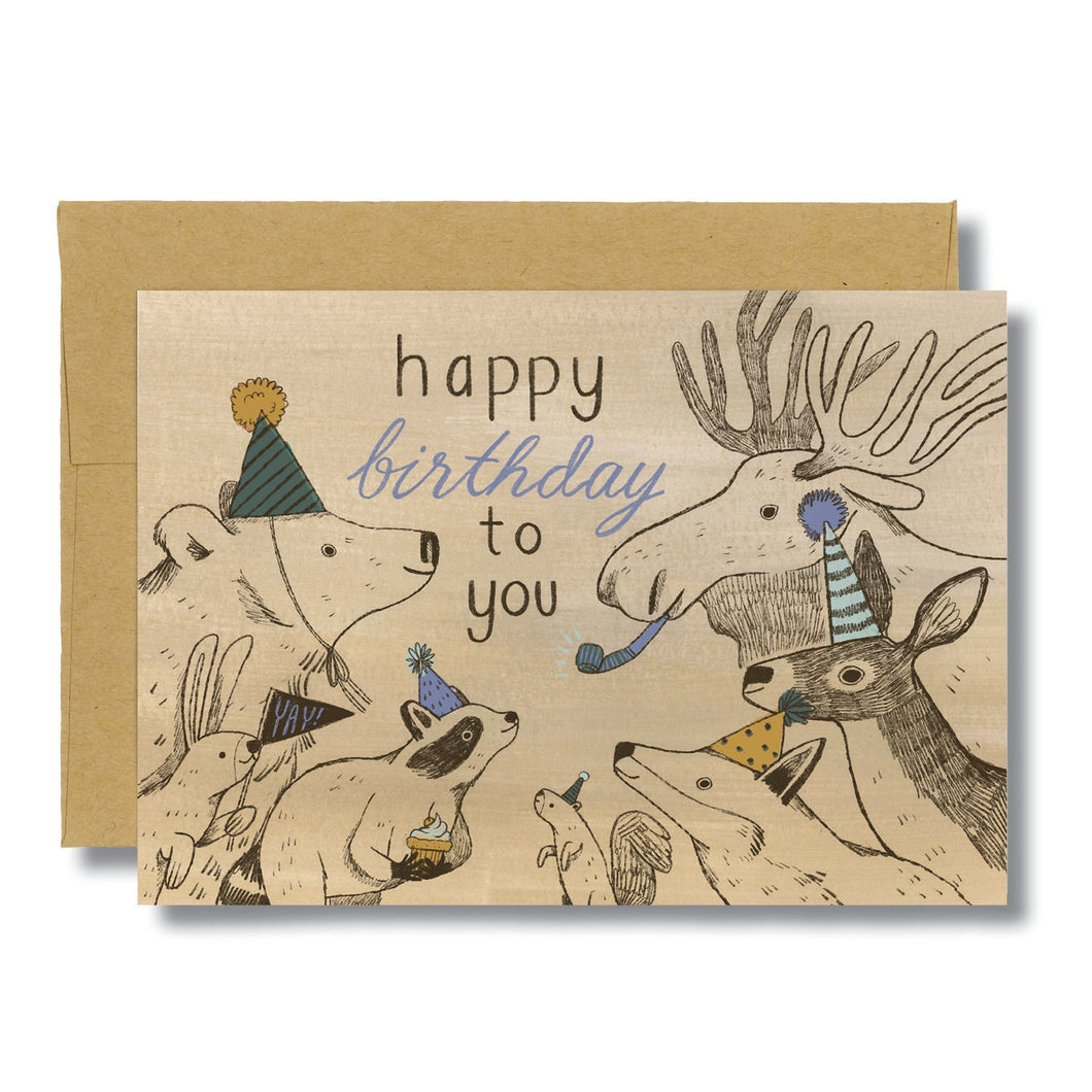 Party in the Woods 5x7 Card