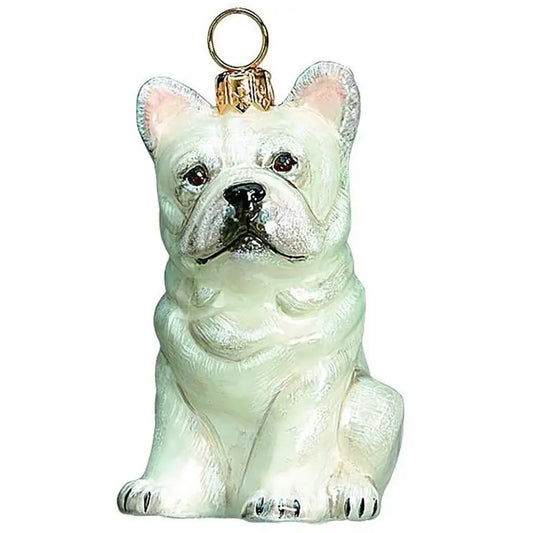 French Bulldog White Ornament