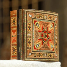 Load image into Gallery viewer, 5.9" Vintage Elegant Wooden Mosaic Jewelry Box
