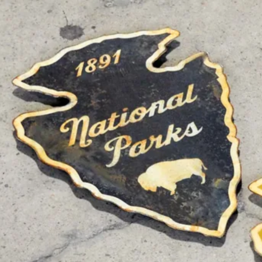 National Park Arrowhead Sign, Metal