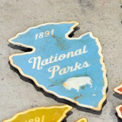 National Park Arrowhead Sign, Metal