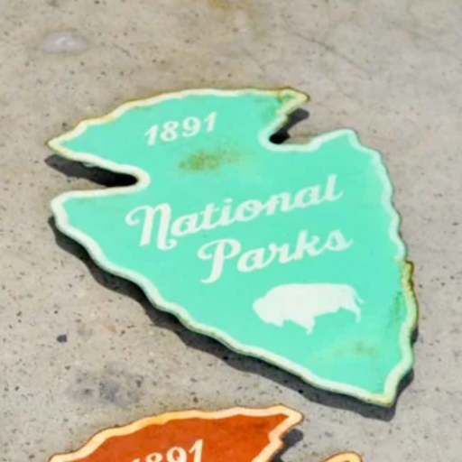 National Park Arrowhead Sign, Metal