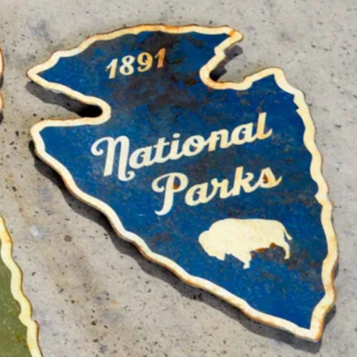 National Park Arrowhead Sign, Metal