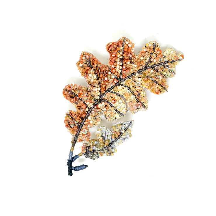Autumn Oak Leaf Brooch Pin