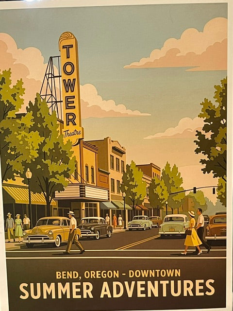Bend Oregon DT Summer Print, 9x12