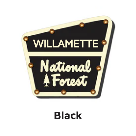 Willamette National Forest Lighted Sign