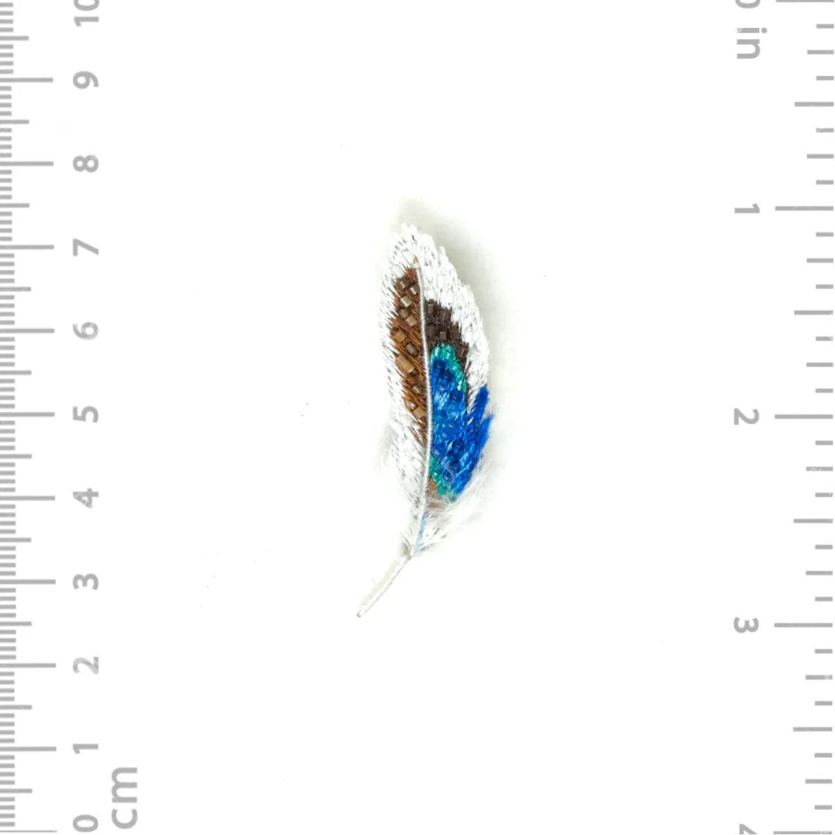Blue Mallard Feather Brooch Pin