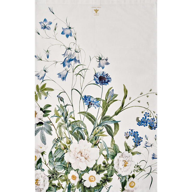 ORGANIC TEA TOWEL - Blue Flower Garden