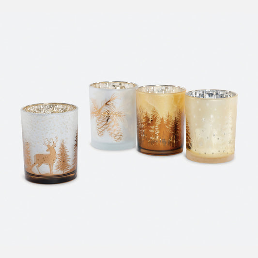 Woodland Glass Votive Holder, LG