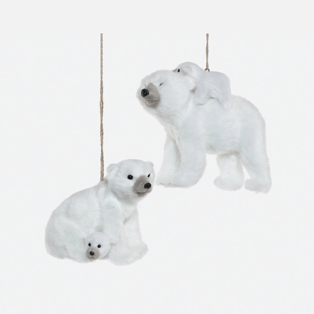 Polar Bear w- Baby Ornament