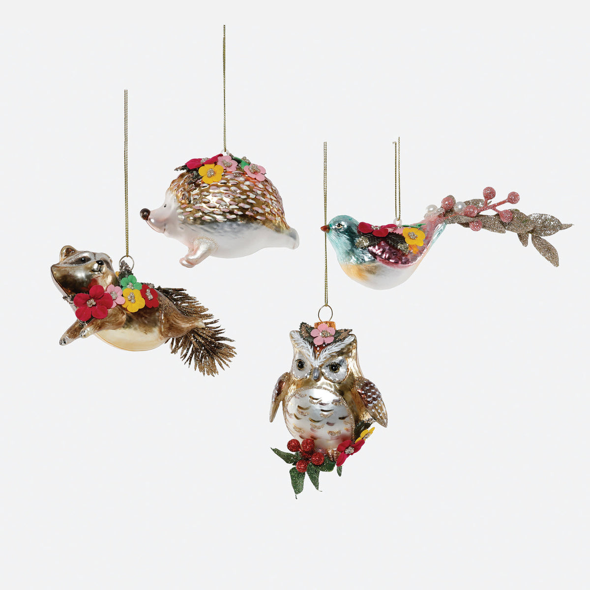 Animal w- Flowers Ornament