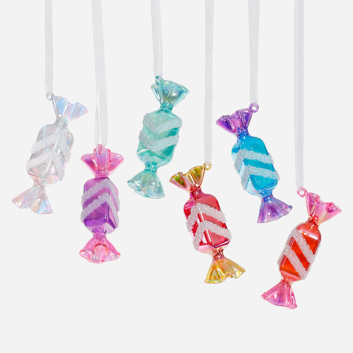 Iridescent Candy Glass Ornament