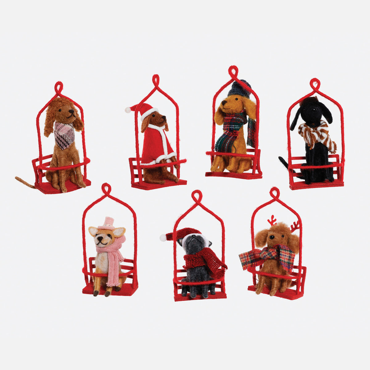 Dog on Ski Lift Ornament