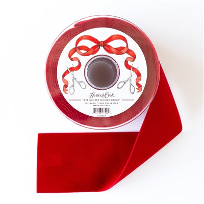 Red Flocked Ribbon