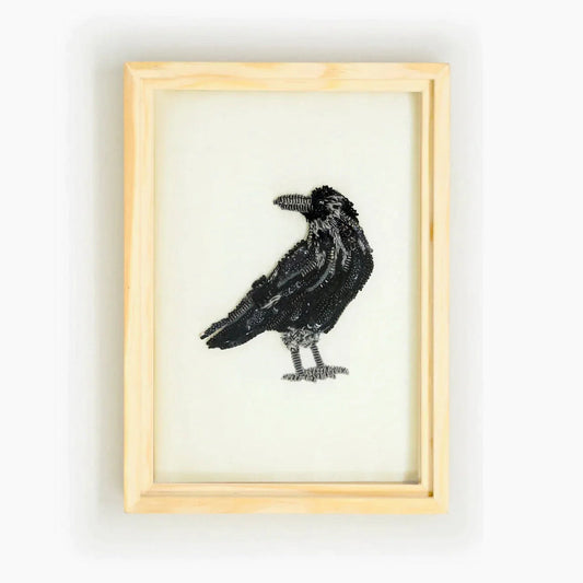 Chatham Raven Beaded Art