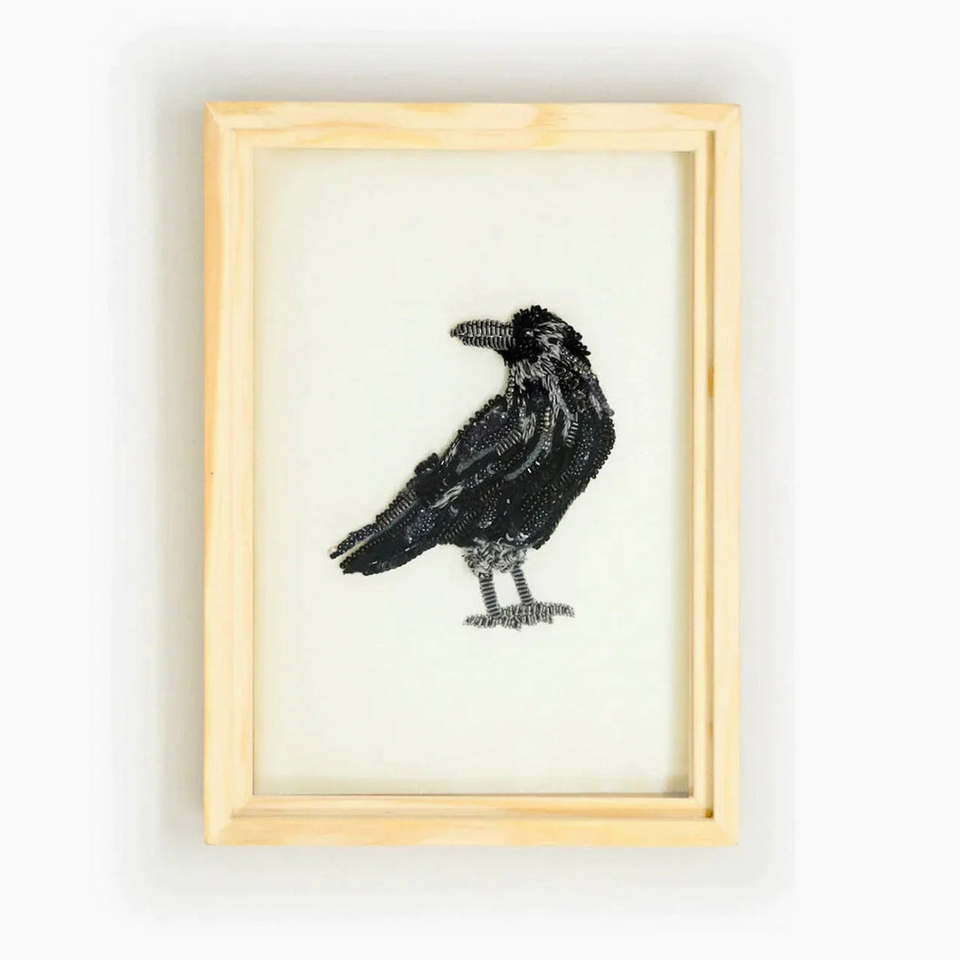 Chatham Raven Beaded Art