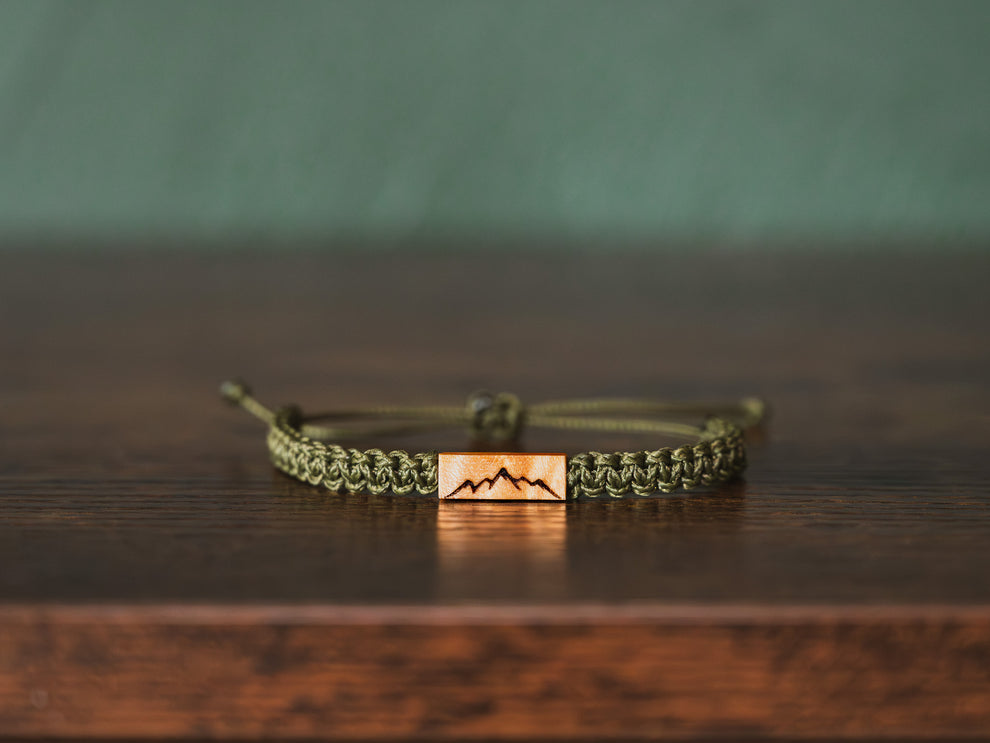 Reclaimed Wood & Macrame Bracelets
