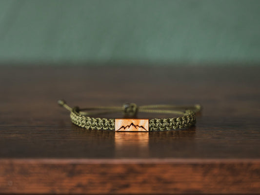 Reclaimed Wood & Macrame Bracelets