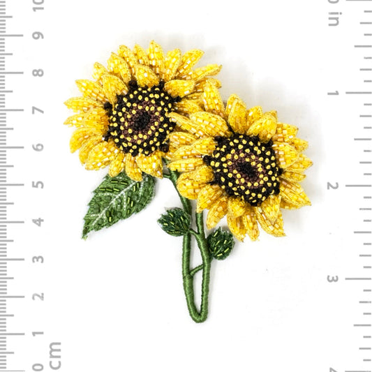 Dancing Sunflowers Brooch Pin