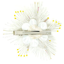 Load image into Gallery viewer, White Foliosa Flower Brooch Pin
