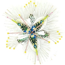 Load image into Gallery viewer, White Foliosa Flower Brooch Pin

