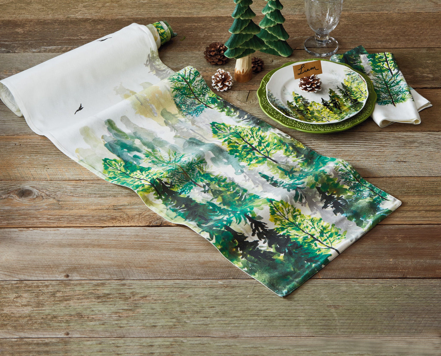 Northern Forest Trees 90" Runner