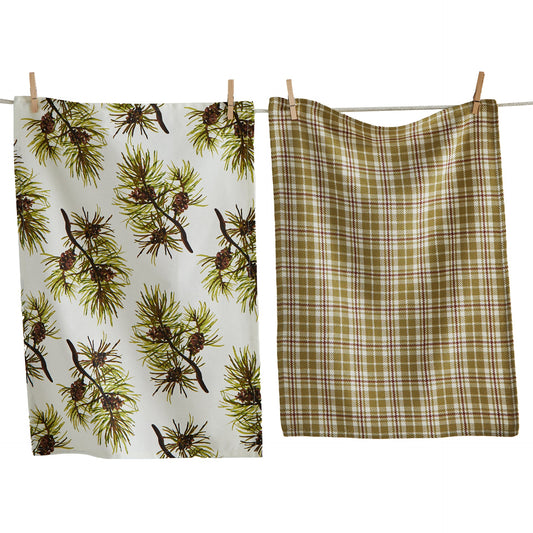 Northern Pine Dishtowel S/2