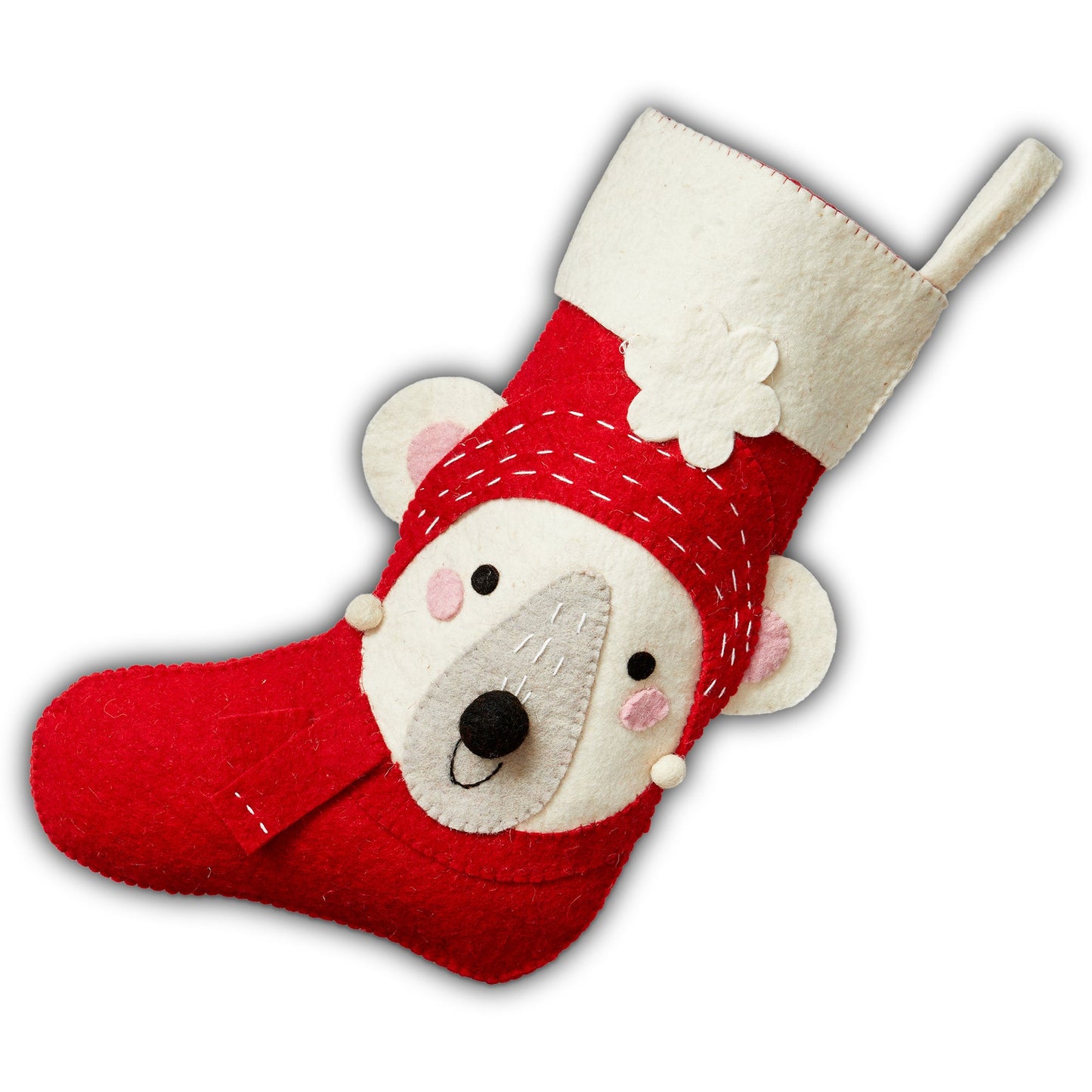 Polar Bear Felt Stocking
