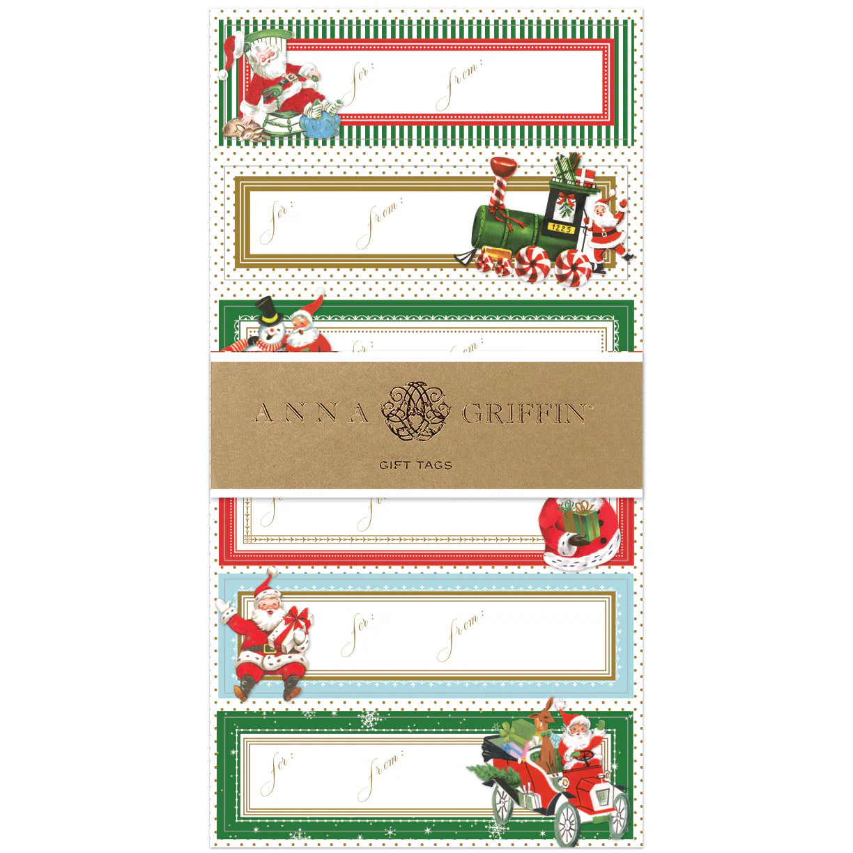 Gift Tags Vintage Santa 3D- 24 count