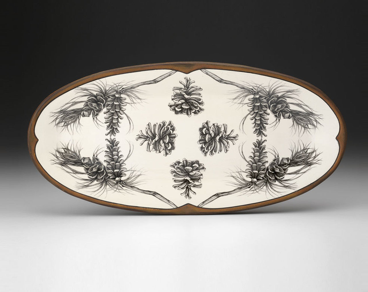 Laura Zindel Fish Platter- Pine Branch