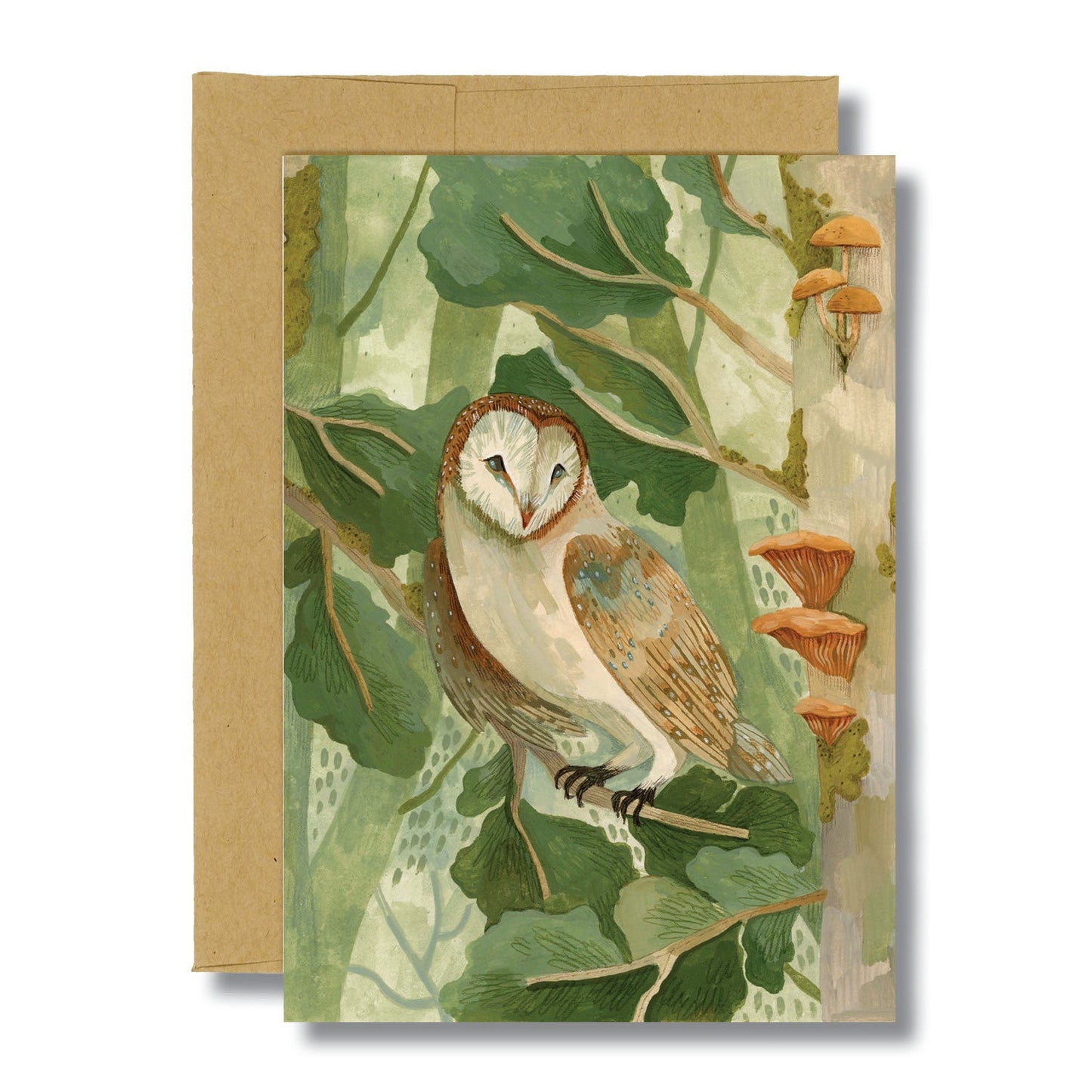 Forest Barn Owl 5x7 Card
